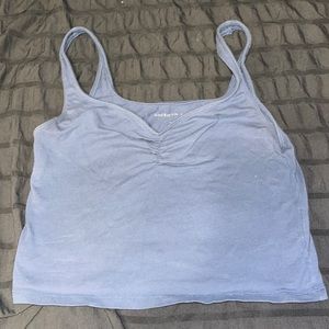 blue tank top
